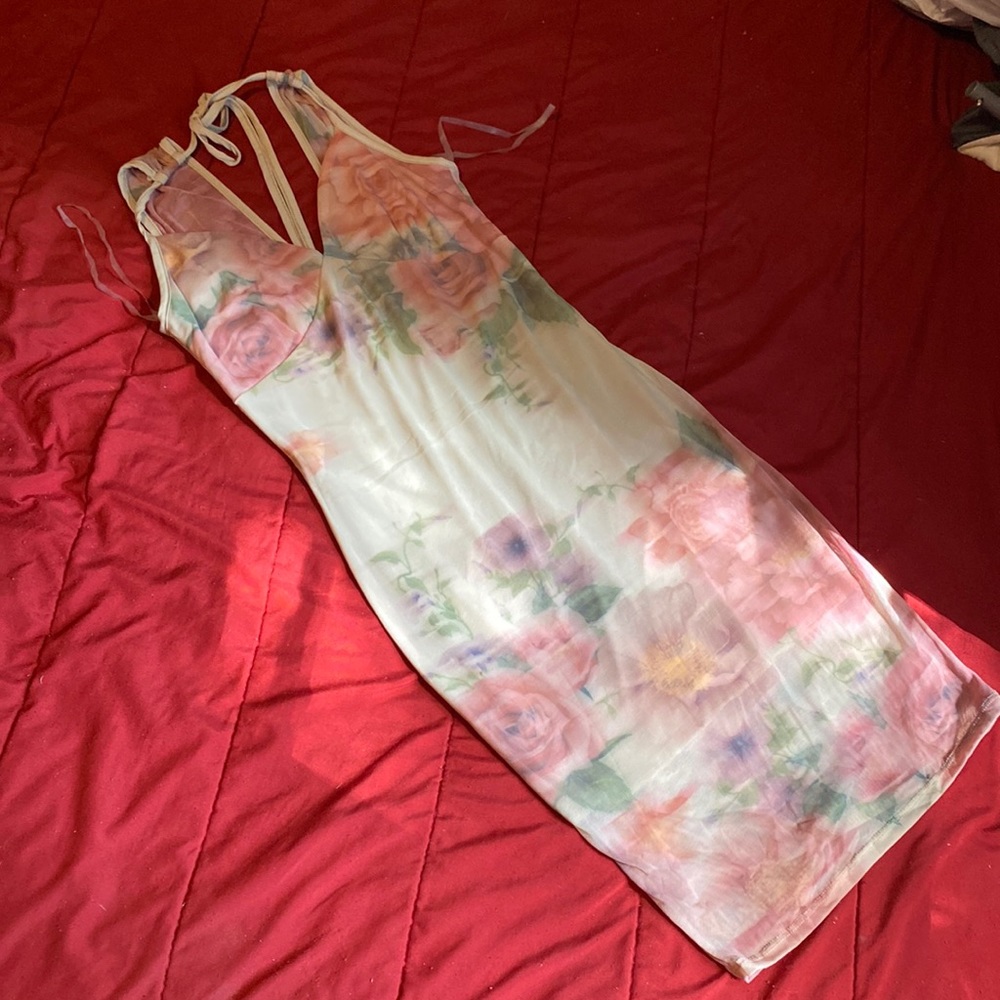 Olive tree midi dress